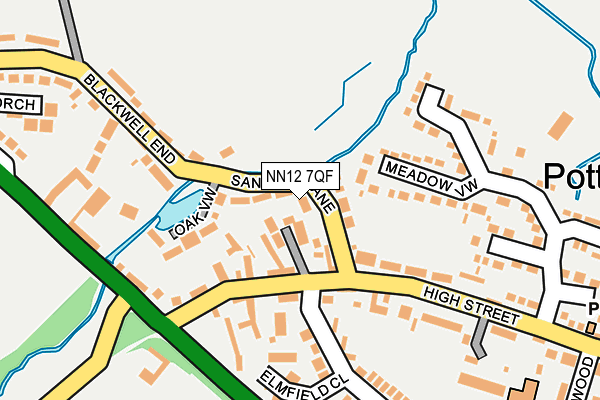 NN12 7QF map - OS OpenMap – Local (Ordnance Survey)