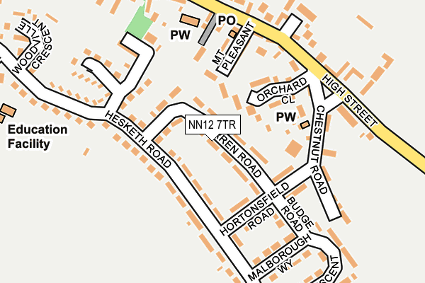 NN12 7TR map - OS OpenMap – Local (Ordnance Survey)