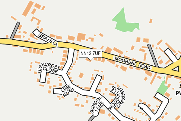 NN12 7UF map - OS OpenMap – Local (Ordnance Survey)
