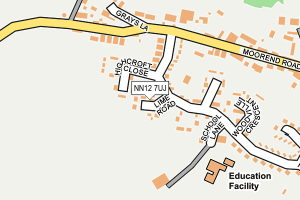 NN12 7UJ map - OS OpenMap – Local (Ordnance Survey)