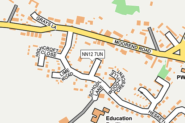 NN12 7UN map - OS OpenMap – Local (Ordnance Survey)