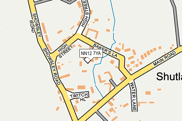 NN12 7YA map - OS OpenMap – Local (Ordnance Survey)