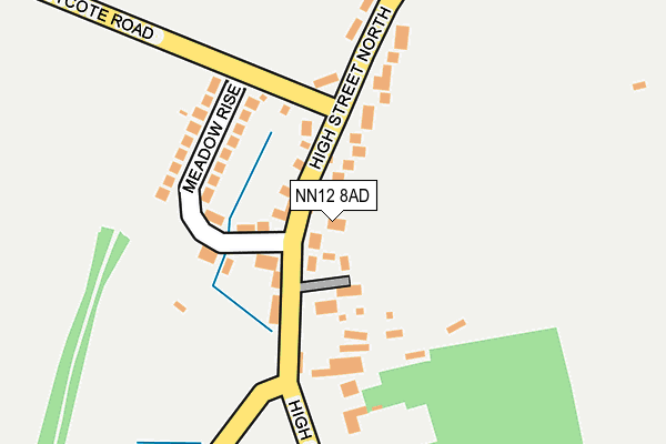NN12 8AD map - OS OpenMap – Local (Ordnance Survey)