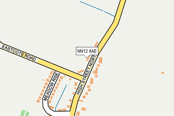 NN12 8AE map - OS OpenMap – Local (Ordnance Survey)