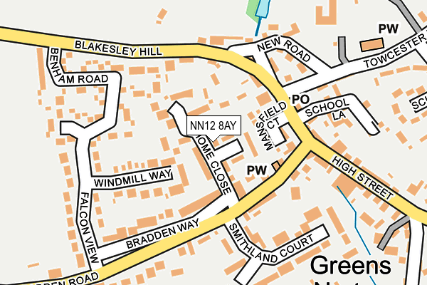 NN12 8AY map - OS OpenMap – Local (Ordnance Survey)