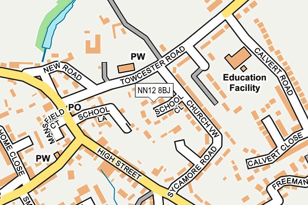 NN12 8BJ map - OS OpenMap – Local (Ordnance Survey)