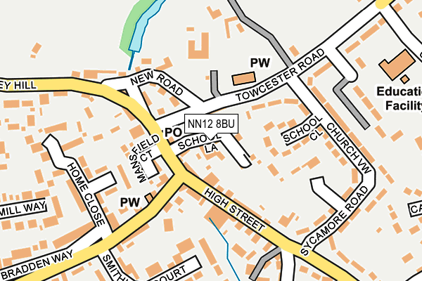 NN12 8BU map - OS OpenMap – Local (Ordnance Survey)
