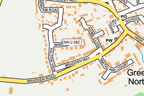 NN12 8BZ map - OS OpenMap – Local (Ordnance Survey)