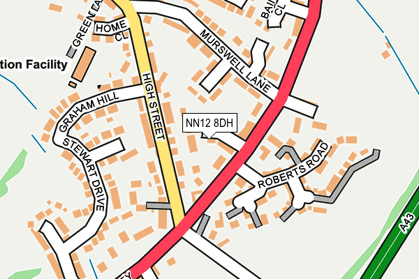 NN12 8DH map - OS OpenMap – Local (Ordnance Survey)
