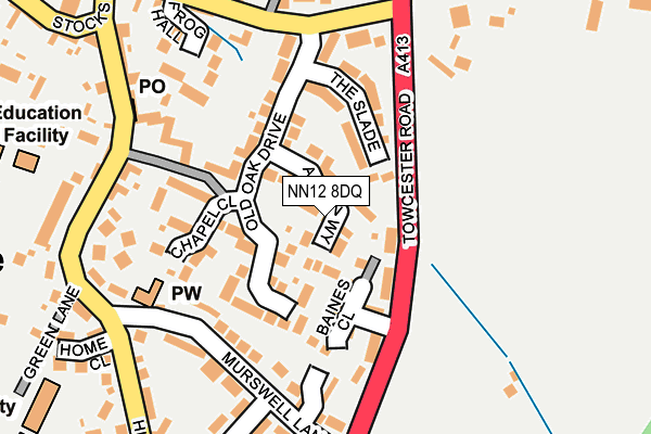 NN12 8DQ map - OS OpenMap – Local (Ordnance Survey)