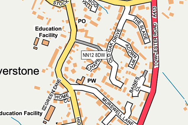NN12 8DW map - OS OpenMap – Local (Ordnance Survey)