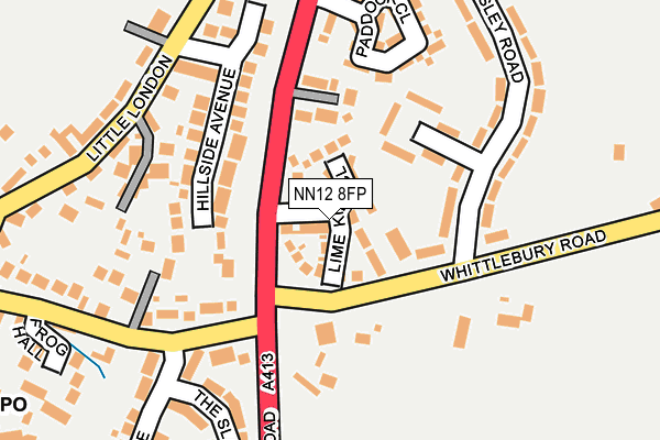 NN12 8FP map - OS OpenMap – Local (Ordnance Survey)