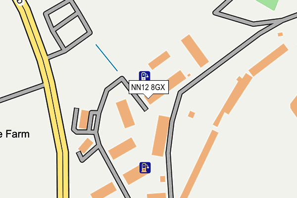 NN12 8GX map - OS OpenMap – Local (Ordnance Survey)