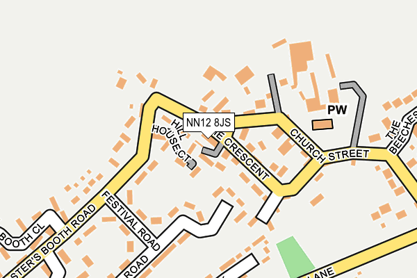 NN12 8JS map - OS OpenMap – Local (Ordnance Survey)