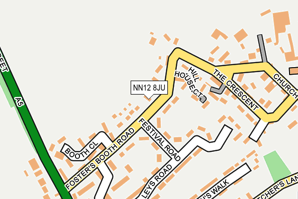 NN12 8JU map - OS OpenMap – Local (Ordnance Survey)