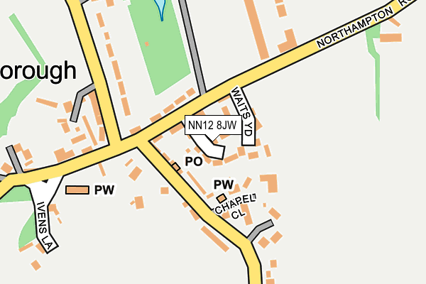 NN12 8JW map - OS OpenMap – Local (Ordnance Survey)