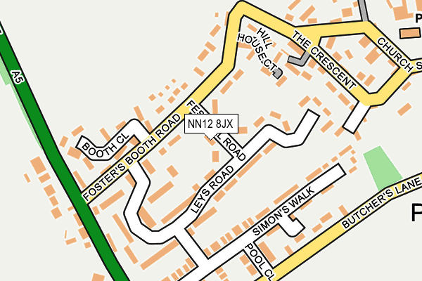 NN12 8JX map - OS OpenMap – Local (Ordnance Survey)