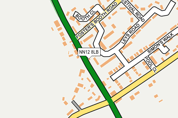 NN12 8LB map - OS OpenMap – Local (Ordnance Survey)