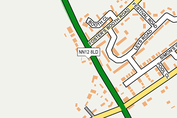 NN12 8LD map - OS OpenMap – Local (Ordnance Survey)