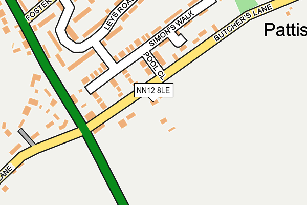 NN12 8LE map - OS OpenMap – Local (Ordnance Survey)
