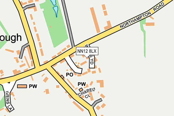 NN12 8LX map - OS OpenMap – Local (Ordnance Survey)