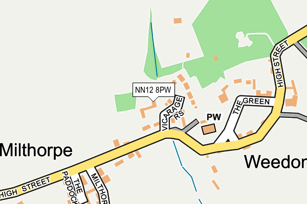 NN12 8PW map - OS OpenMap – Local (Ordnance Survey)