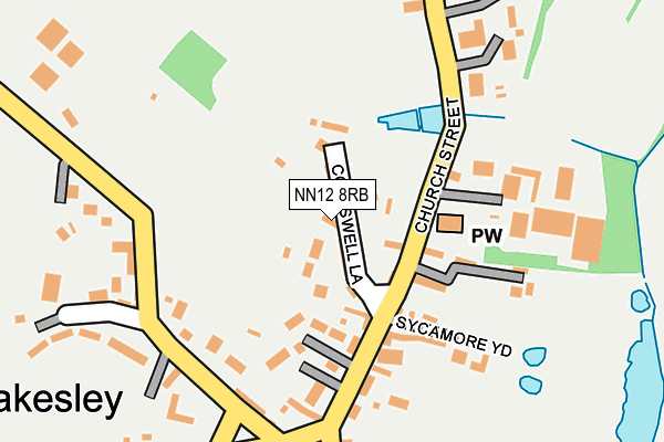 NN12 8RB map - OS OpenMap – Local (Ordnance Survey)