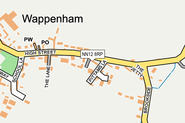 NN12 8RP map - OS OpenMap – Local (Ordnance Survey)