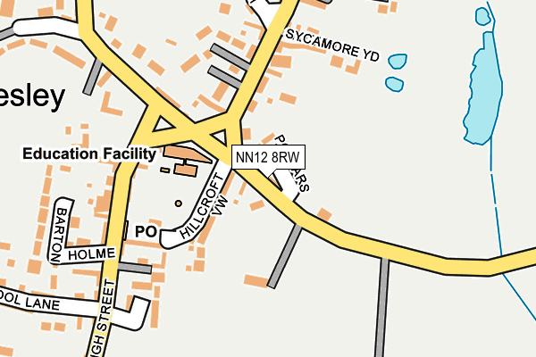 NN12 8RW map - OS OpenMap – Local (Ordnance Survey)