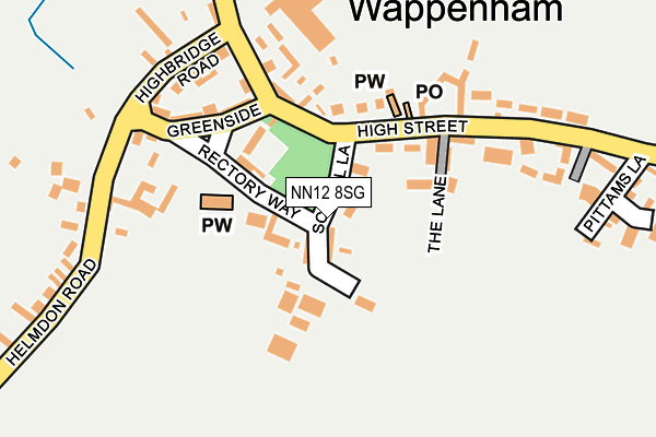 NN12 8SG map - OS OpenMap – Local (Ordnance Survey)