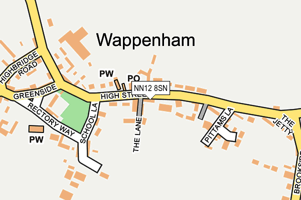 NN12 8SN map - OS OpenMap – Local (Ordnance Survey)