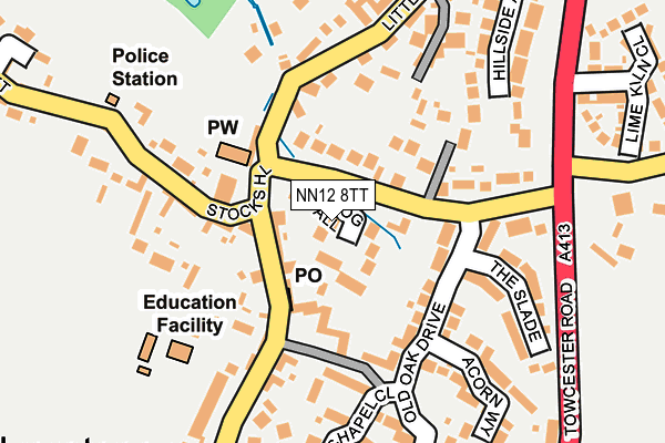 NN12 8TT map - OS OpenMap – Local (Ordnance Survey)