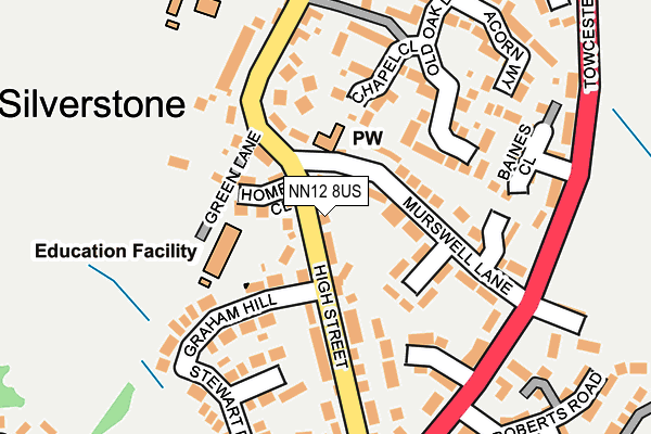 Map of SILVERSTONE ACCOMMODATION LIMITED at local scale