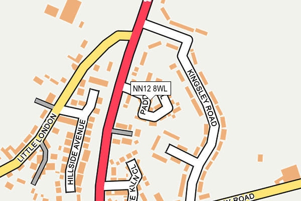NN12 8WL map - OS OpenMap – Local (Ordnance Survey)