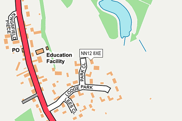 NN12 8XE map - OS OpenMap – Local (Ordnance Survey)