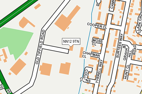 NN12 9TN map - OS OpenMap – Local (Ordnance Survey)