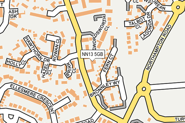 NN13 5GB map - OS OpenMap – Local (Ordnance Survey)