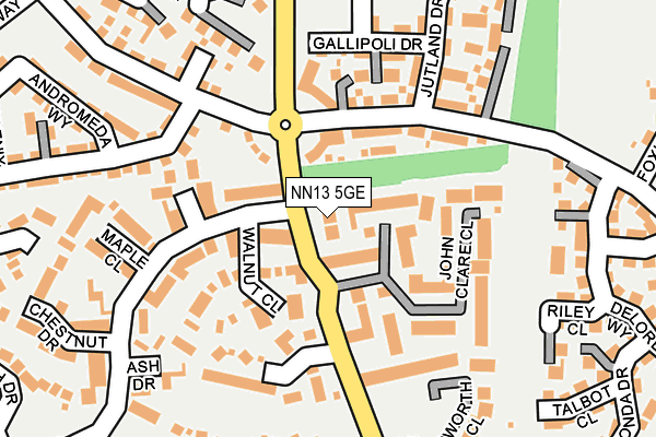 NN13 5GE map - OS OpenMap – Local (Ordnance Survey)
