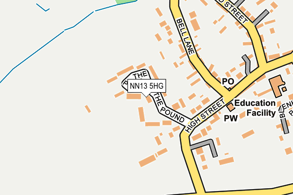 NN13 5HG map - OS OpenMap – Local (Ordnance Survey)