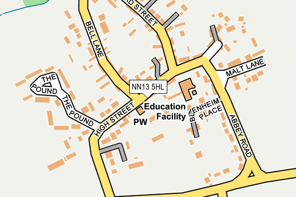 Map of D M TILING BRACKLEY LTD at local scale
