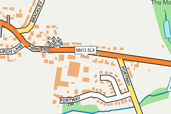 NN13 5LX map - OS OpenMap – Local (Ordnance Survey)