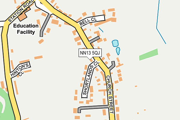 NN13 5QJ map - OS OpenMap – Local (Ordnance Survey)