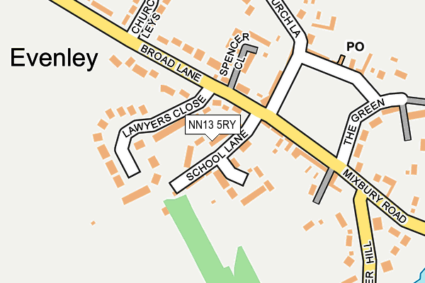 NN13 5RY map - OS OpenMap – Local (Ordnance Survey)