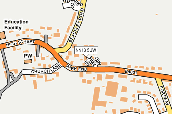 NN13 5UW map - OS OpenMap – Local (Ordnance Survey)