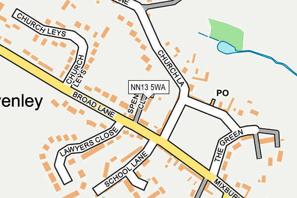 NN13 5WA map - OS OpenMap – Local (Ordnance Survey)