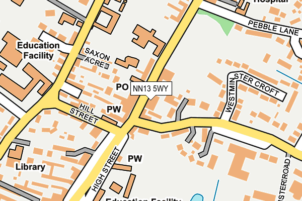 NN13 5WY map - OS OpenMap – Local (Ordnance Survey)