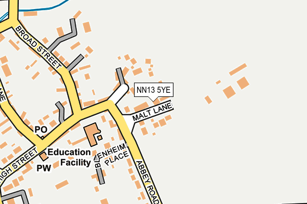 NN13 5YE map - OS OpenMap – Local (Ordnance Survey)