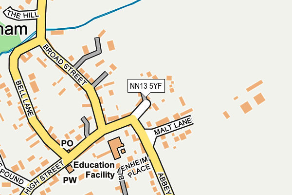 NN13 5YF map - OS OpenMap – Local (Ordnance Survey)