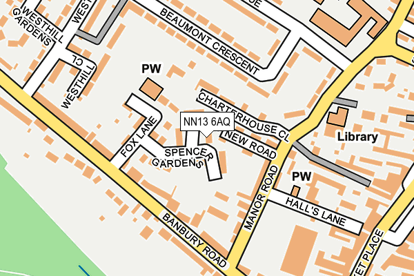 NN13 6AQ map - OS OpenMap – Local (Ordnance Survey)