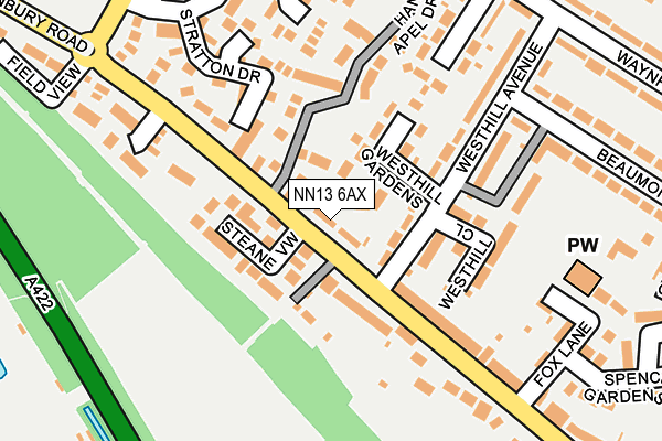 NN13 6AX map - OS OpenMap – Local (Ordnance Survey)